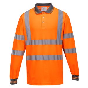 Hi-Vis Cotton Comfort Langermet Polo L/S