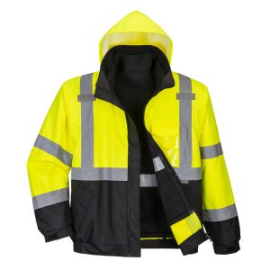 Hi-Vis Premium 3-in-1 Kontrast Pilotjakke