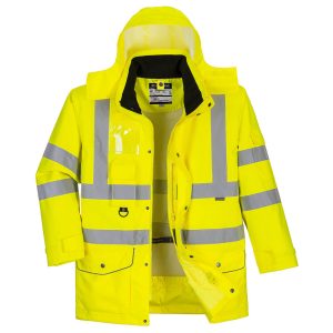 7-in-1 Hi-Vis Pustende Trafikkjakke