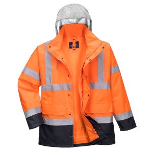 Hi-Vis 4-i-1Kontrast Trafikk Jakke