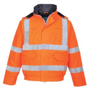 Bizflame Rain Hi-Vis Antistatisk Pilotjakke
