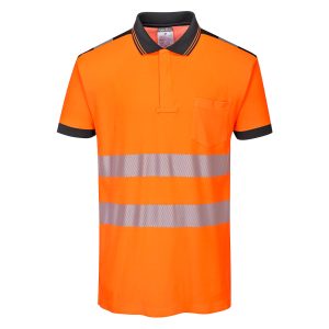 PW3 Hi-Vis kortermet polotrøye