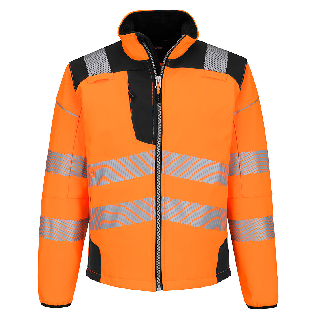 Hi-vis softshell jakke Portwest T402 - vanntett jernbanesertifisert arbeidsjakke