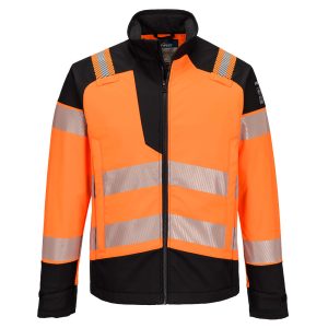 Flammehemmende hi-vis softshell jakke Portwest FR718 - orange/svart multinorm verneklær
