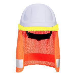 Hi-Vis nakkeskjerm Portwest HA17 - oransje med reflekterende tape og elastisk bånd