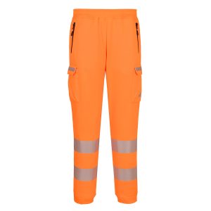 Hi-vis joggebukse Portwest KX348 oransje med refleksbånd og cargolommer